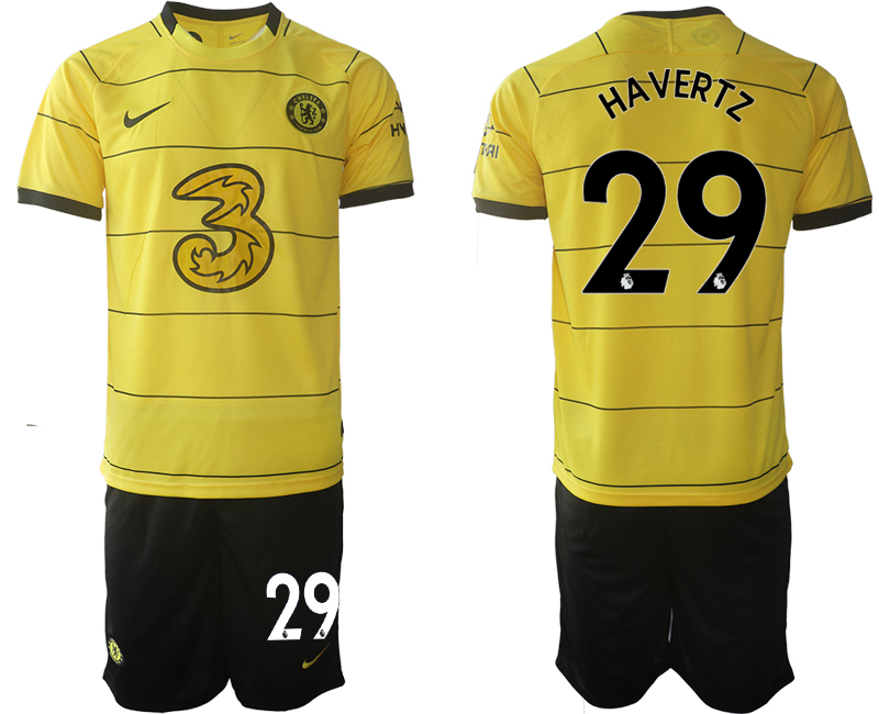 Men 2021-2022 Club Chelsea away yellow #29 Soccer Jersey->chelsea jersey->Soccer Club Jersey